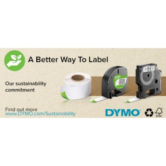 Cinta de etiquetas 12mm x 7m negro sobre transparente, poliéster, resistente agua y UV, compatible DYMO LabelManager/Lab