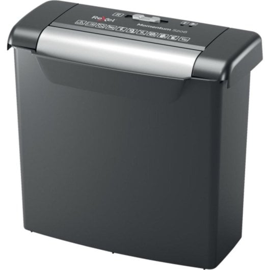 Rexel Momentum S206 Nero Grigio Trituratore Carta Strisce 6 mm capacità 9L 75 Fogli
