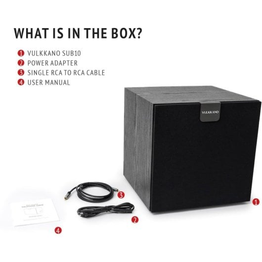 Subwoofer VULKKANO Sub10 10" 150W RMS Frequenza 40-200Hz Nero Rovere Elegante