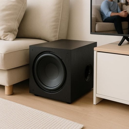 Subwoofer VULKKANO Sub10 10" 150W RMS Frequenza 40-200Hz Nero Rovere Elegante