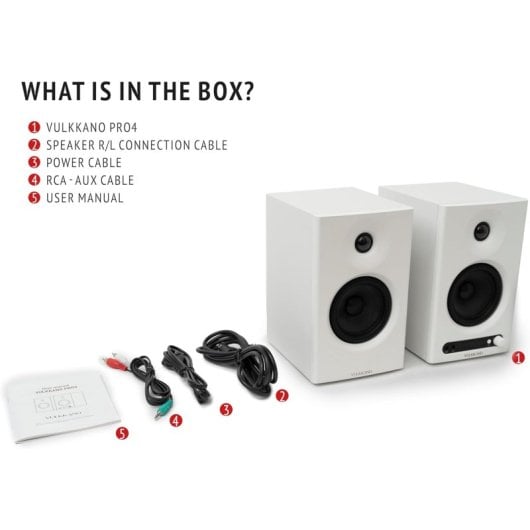 Altavoces Vulkkano PRO4 Activos Bluetooth 80W con EQ óptica y RCA