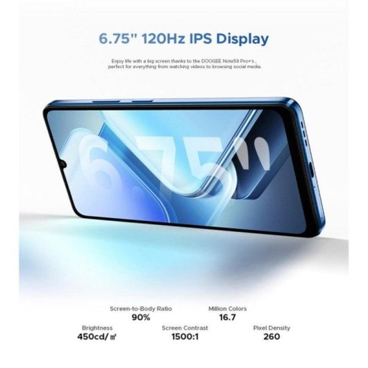 Doogee Note59 Pro Plus 5G 12GB 6.75" 512GB Negro doble SIM