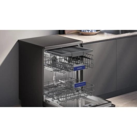 Lavavajillas Siemens SN23EC03ME 14 Conjuntos Classe B Preto e Inox com Wi-Fi e VarioSpeed