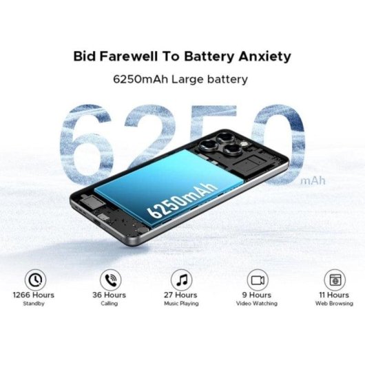 Doogee Note 58 4G 8GB 128GB 6.75" Schwarz