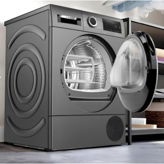 Secadora de condensação Bosch WQG245DRES 9kg Classe C com bomba de calor e limpeza automática