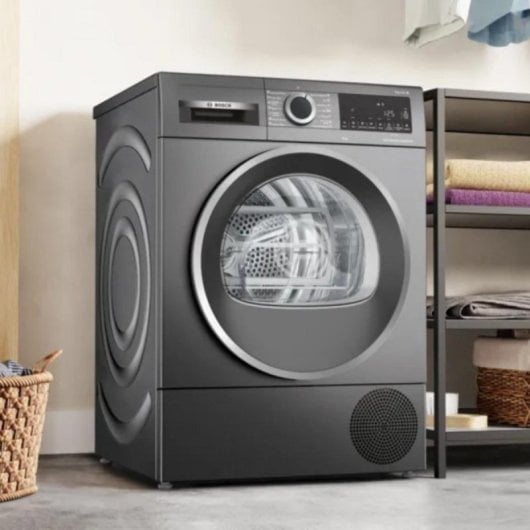 Secadora de condensação Bosch WQG245DRES 9kg Classe C com bomba de calor e limpeza automática