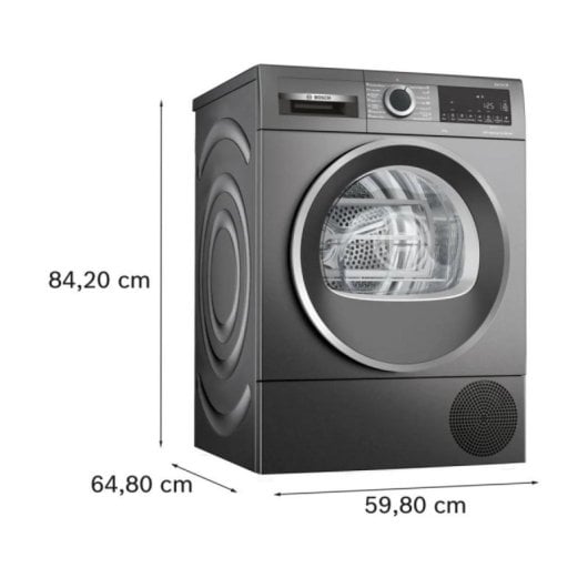 Secadora de condensação Bosch WQG245DRES 9kg Classe C com bomba de calor e limpeza automática