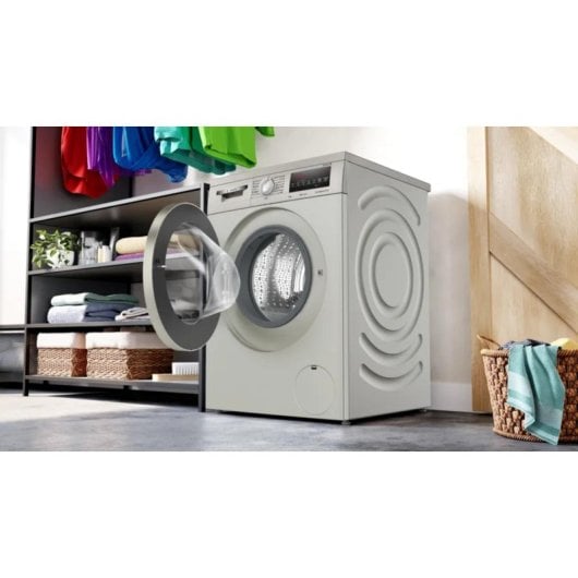 Lavadora Bosch WUU28T6KES 9kg Carga Frontal 1400rpm Classe A Aço Inoxidável LED