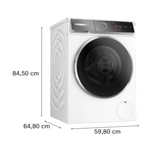 Lavadora Bosch WGB244A0ES 9kg Carga Frontal 1400rpm Classe A Branca com Home Connect e i-DOS