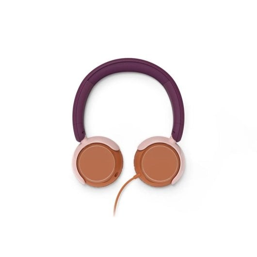 Auriculares Philips alámbricos con micrófono, color Naranja/Púrpura/Rosa