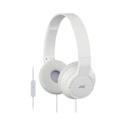 Auriculares JVC con cable con micrófono integrado blancos y control de volumen