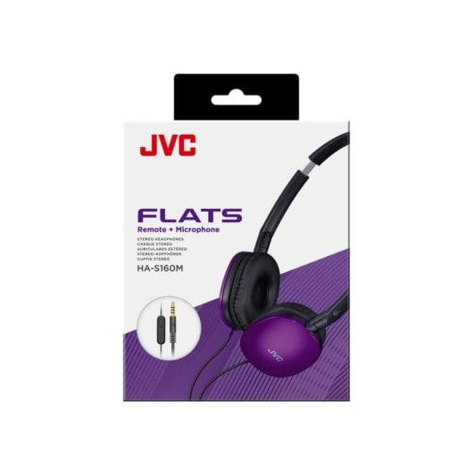 Auriculares JVC con cable, micrófono integrado y diadema ajustable azul