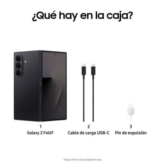 Samsung Galaxy Z Fold7 12GB/256GB Negro Oscuro Móvil Plegable con IA Versión Importada EU