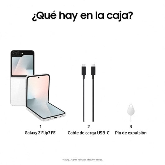 Samsung Galaxy Z Flip7 FE 8GB/256GB Dobrável com Galaxy AI Branco (Versão Importada UE)