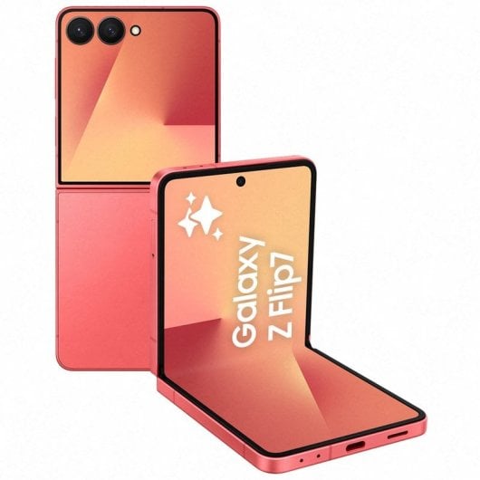 Samsung Galaxy Z Flip7 12GB/256GB Rojo Coral Móvil Plegable con Galaxy AI Versión Importada