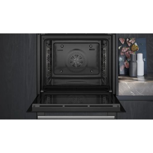 Horno eléctrico Siemens HB517GBS3 71 L Edelstahl Hydrolyse Reinigung Touch Drehregler
