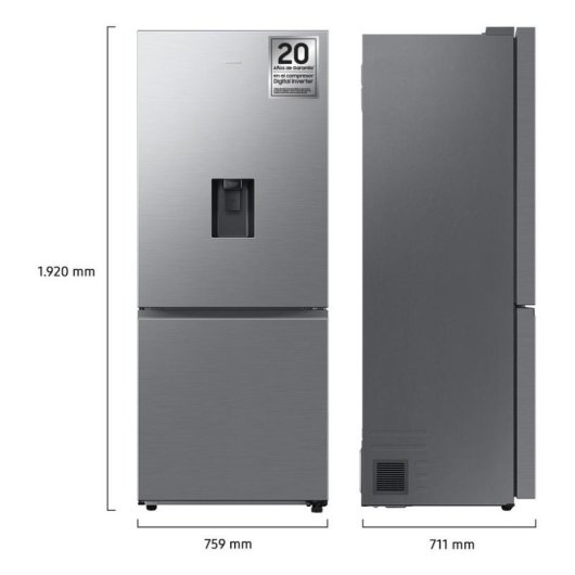 Frigorífico Combi Samsung RB50DG632ES9EF No Frost 192cm 505L E Inox WiFi