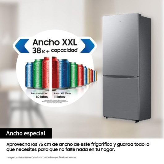 Frigorífico Samsung Series 8 RB50DG632ES9EF Combinado 192cm 505L E Inox SpaceMax No Frost WiFi