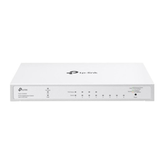 8 Ports Gigabit Managed Switch mit 2 SFP Slots und PoE+ 30W pro Port, 16 Gbit/s Durchsatz