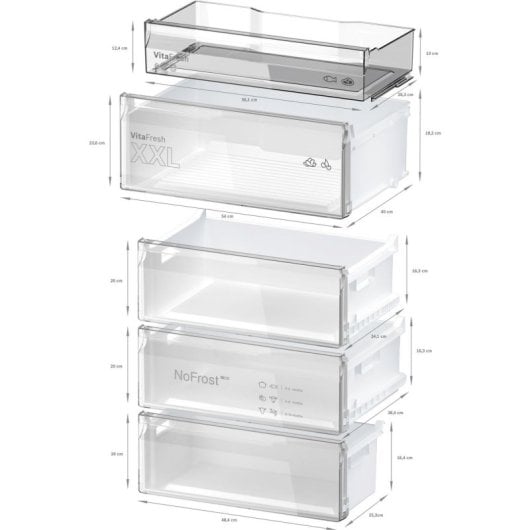 Frigorífico Bosch Combi 203cm 440L D Inox NoFrost VitaFresh XXL MultiAirflow LED
