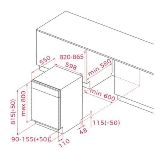 Lavavajillas Teka DFI 46960 14 Serviços Classe C Integrado Preto LED Touch