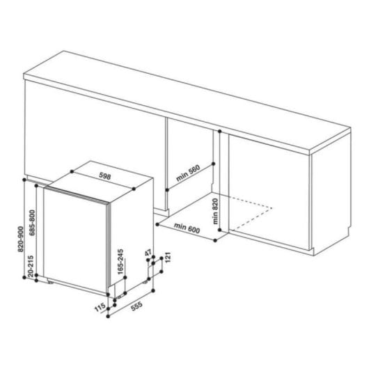 Lave-vaisselle Hotpoint HIC3C26CW 14 services E avec fonction ActiveDry
