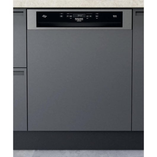 Lavavajillas Hotpoint HBC3C41W 14 Servicios Clase C Semi Integrado Acero Inoxidable con AquaStop