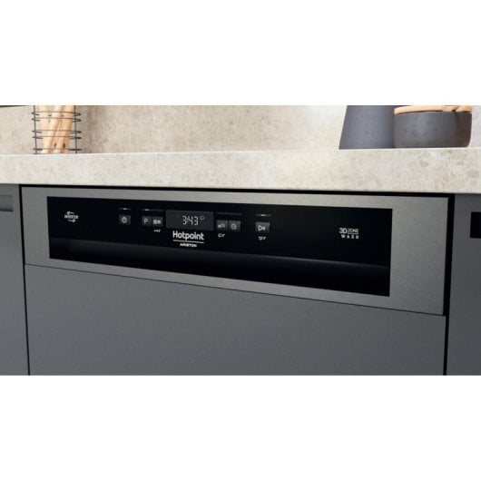 Lavavajillas Hotpoint HBC3C41W 14 Servicios Clase C Semi Integrado Acero Inoxidable con AquaStop
