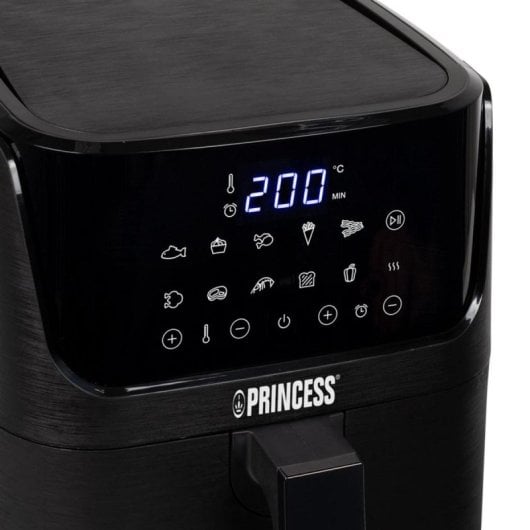 Princess Freidora de Aire Digital 3.5L 1350W Pantalla LCD 10 Programas Táctil Antiadherente Negra