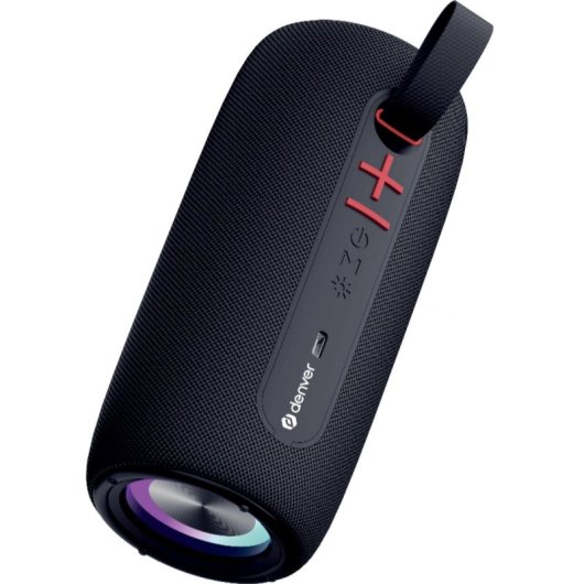 Altavoces Denver Portátil Inalámbrico 10W Bluetooth LED Micrófono MicroSD