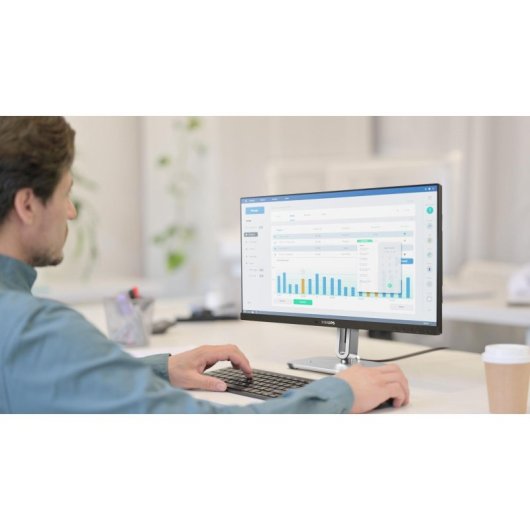 Monitor Philips 23,8" Full HD 100Hz IPS USB 3.2 VESA Höhenverstellung Anthrazit