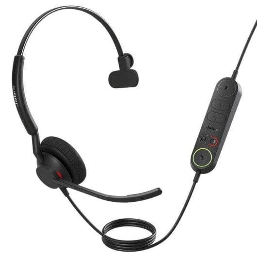 Auriculaires Jabra Engage 40 filaires USB Type-C pour bureau et centres d’appels, micro double et protection auditive, noir