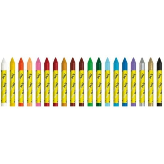 Estuche de 15 ceras MaxiDacs 14mm colores surtidos, cera blanda Alpino 120mm