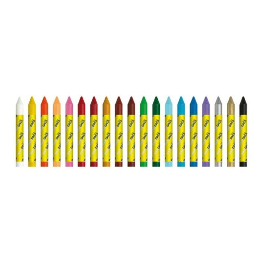 Estuche de 15 ceras MaxiDacs 14mm colores surtidos, cera blanda Alpino 120mm
