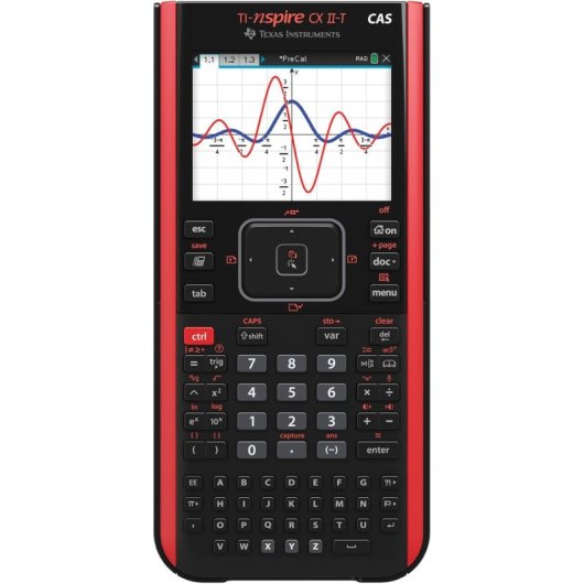 Calculatrice Graphique Texas Instruments TI NSPIRE CX II-T CAS, 90 Mo de Mémoire, USB, Noir