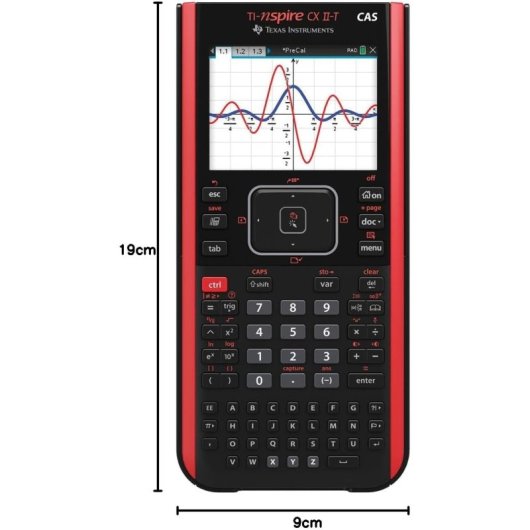 Calculatrice Graphique Texas Instruments TI NSPIRE CX II-T CAS, 90 Mo de Mémoire, USB, Noir