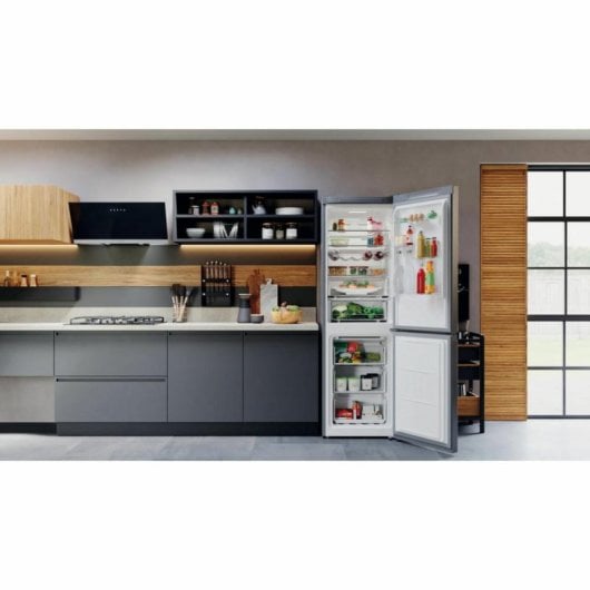 Frigorífico Hotpoint Combinado 191cm 335L E Inox No Frost Multi-Airflow Zona Fresca