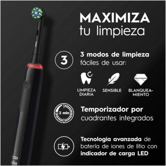 Oszillierende Zahnbürste Oral-B Pro 3 3000 3 Modi 2 Bürstenkopf Drucksensor Timer