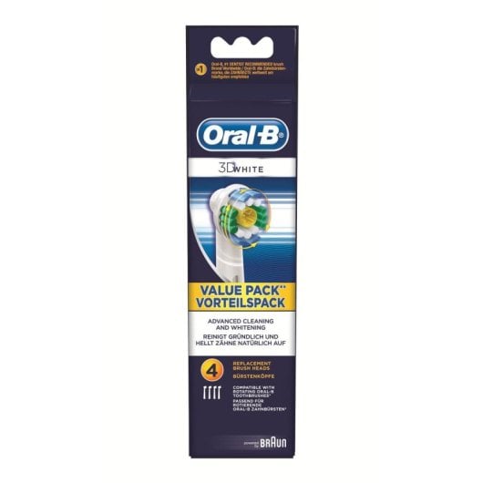 Oral-B 3D White 4 Stück Multicolor kompatibel mit Triumph 5000 SmartGuide, Professional Care