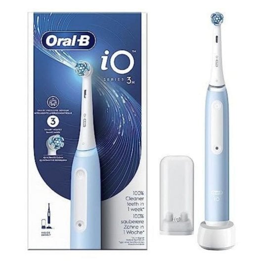 Cepillo Eléctrico Oral-B iO Series 3N, Sensor de Presión, 3 modos, Azul Claro/Blanco