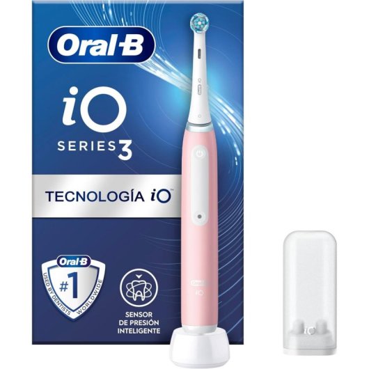Brosse à Dents Électrique Oral-B iO 3 avec Chargeur et Étui de Voyage - Rose