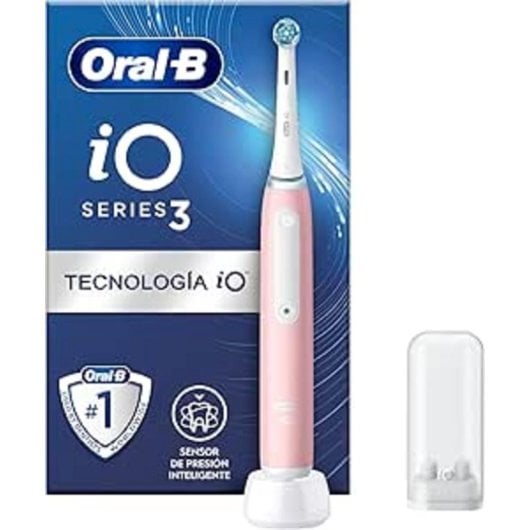 Brosse à Dents Électrique Oral-B iO 3 avec Chargeur et Étui de Voyage - Rose