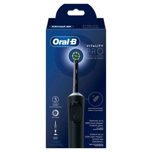 Oral-B Vitality Pro Oszillierende Zahnbürste 3 Modi Timer 1 Bürstenkopf Wiederaufladbar