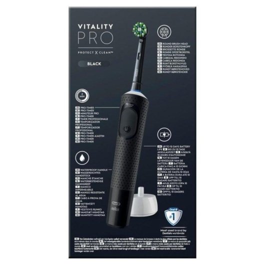 Oral-B Vitality Pro Oszillierende Zahnbürste 3 Modi Timer 1 Bürstenkopf Wiederaufladbar