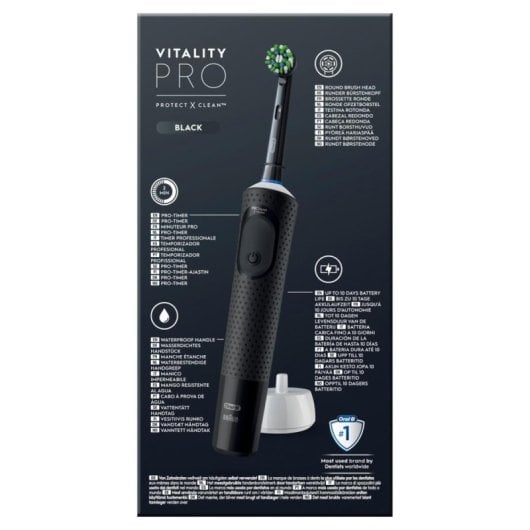 Oral-B Vitality Pro Cepillo Eléctrico Rechargeable 3 Modes Noir
