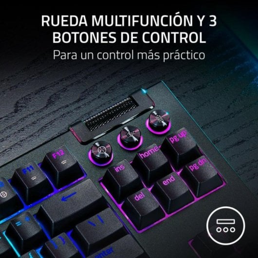 Teclado mecánico Razer BlackWidow V4 Tenkeyless HyperSpeed Layout ES inalámbrico RGB hot swap