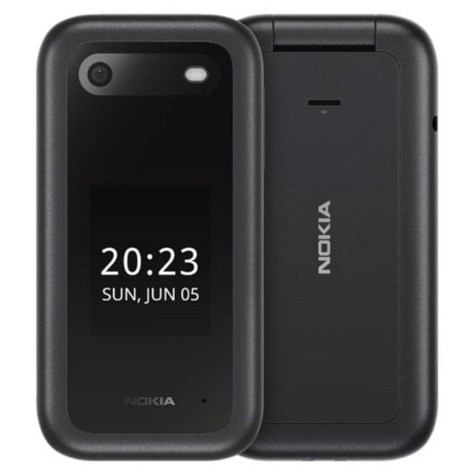 HMD 2660 Flip Telemóvel 4G Dual SIM com Ecrã 2.8", 128MB, MicroSD e Câmara 0.3MP Preto