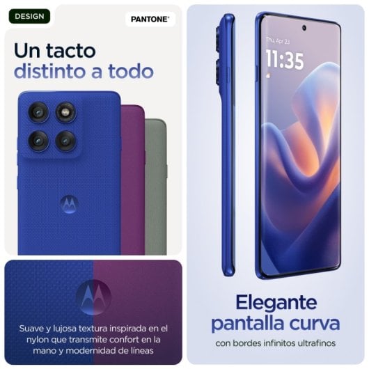 Smartphone Motorola Edge 60 Pro 5G 12GB 512GB Pantalla pOLED 6.67" IP69 Azul