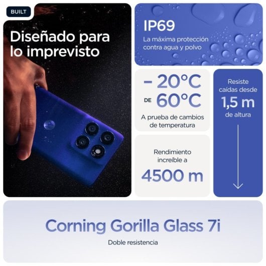 Smartphone Motorola Edge 60 Pro 5G 12GB 512GB Pantalla pOLED 6.67" IP69 Azul