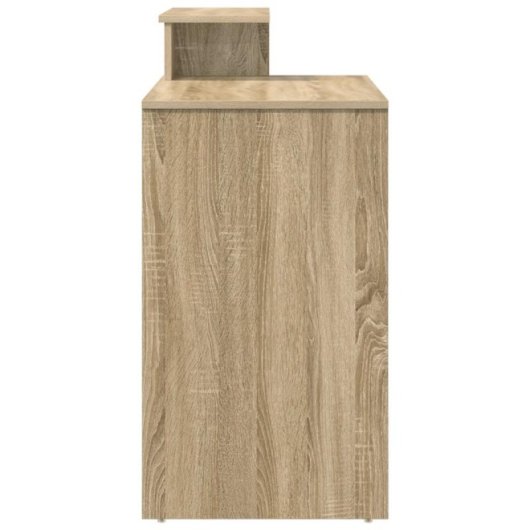 Secretária Magali MDF Branco Minimalista com Armazenamento e Design Reversível